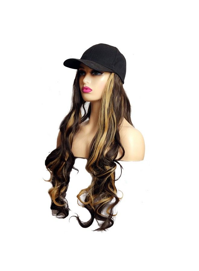 Rapidsflow Synthetic Hair Hat 26" Long Hairpiece Adjustable Baseball Cap Attached Natural Wig For Women Girls(Free Carry Pouch) (8555) - Image 5