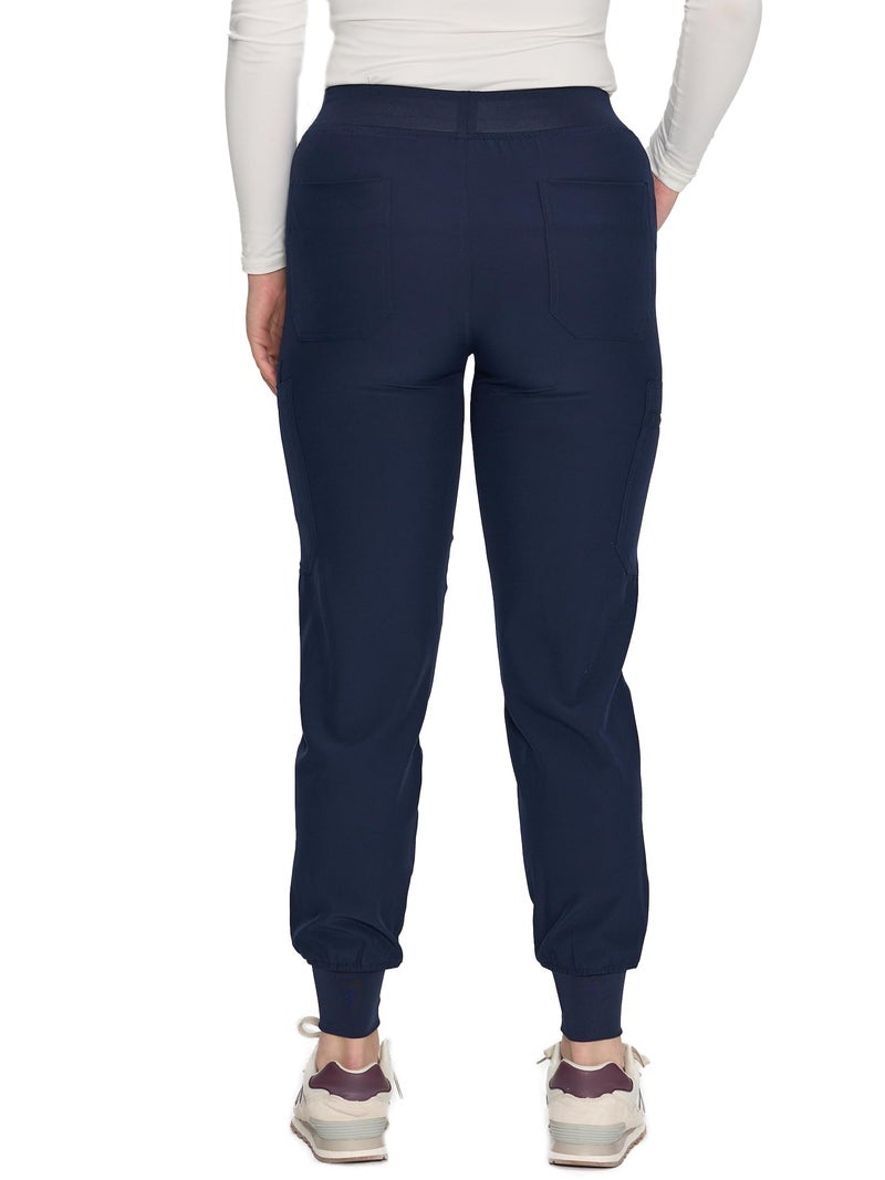 COZYFIT Scrub Pants for Women - Cargo Pants Scrubs with 7 Pockets,Soft Stretch,Navy Blue,M - Image 3