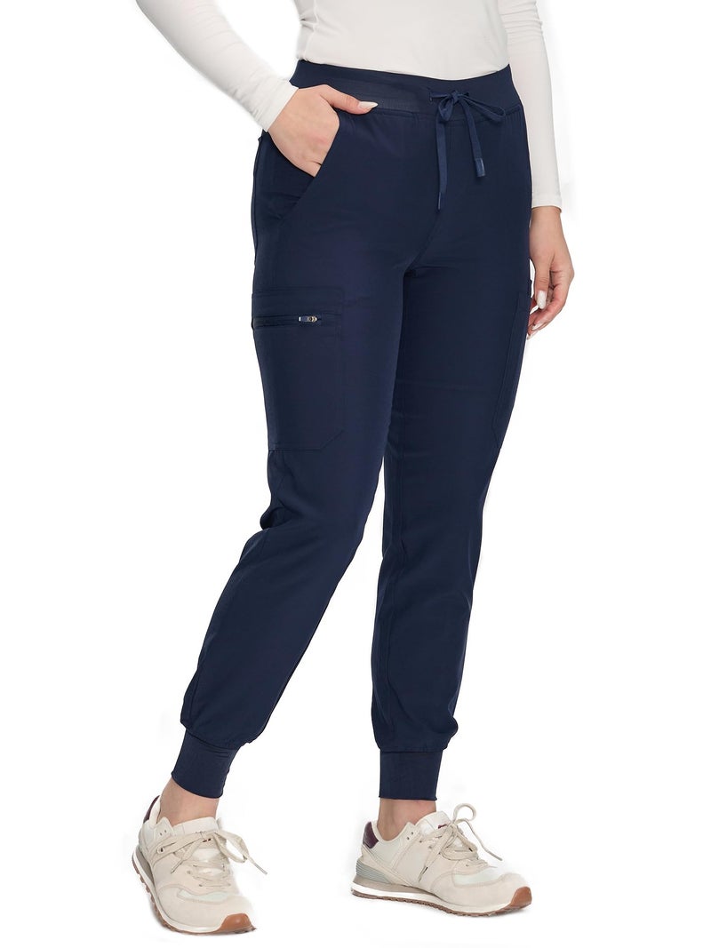 COZYFIT Scrub Pants for Women - Cargo Pants Scrubs with 7 Pockets,Soft Stretch,Navy Blue,M - Image 1
