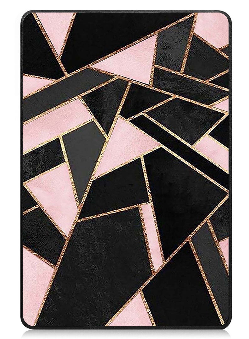 Theodor Protective Flip Case For Samsung Galaxy Tab A9 Plus With Trifold Stand Auto Wake Sleep Shockproof Cover pink & golden gliter texture copy - Image 1