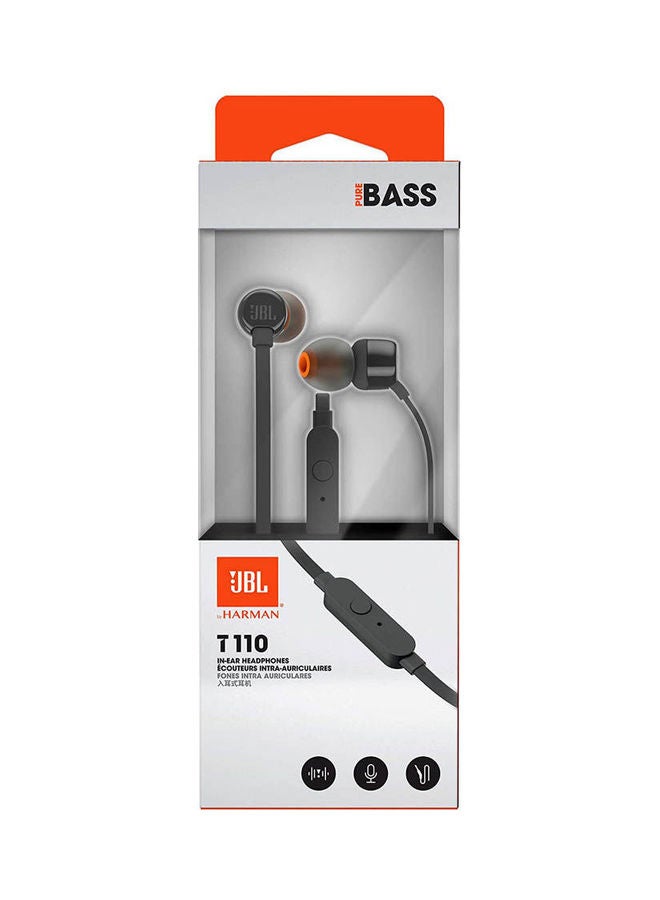 JBL Tune 110 Wired Earphone Black - Image 2