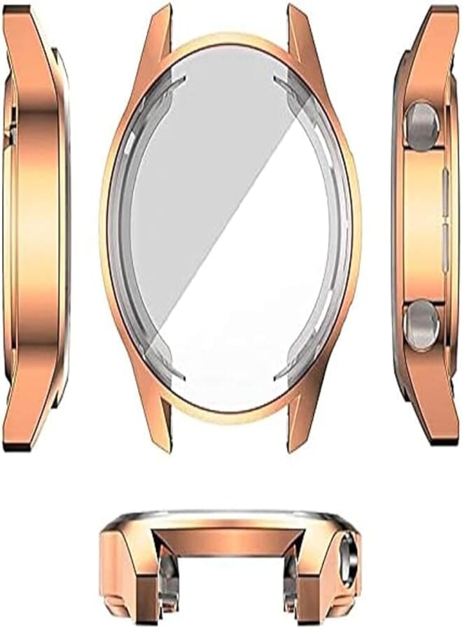 Silicone protection cover for 360 degree protection with screen protection for Huawei GT2 watches size 46 mm Rose Gold color, not suitable for any other type of watch