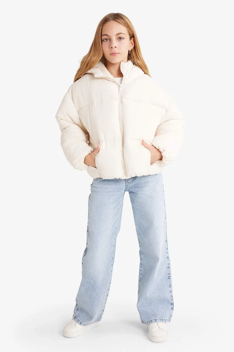 ديفاكتو Girl Hooded Puffer Jacket