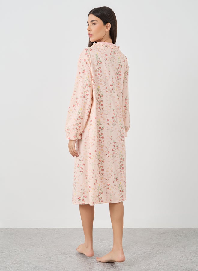 Take Two Take Two Floral Print Ruffle Trim Robe  - Image 4