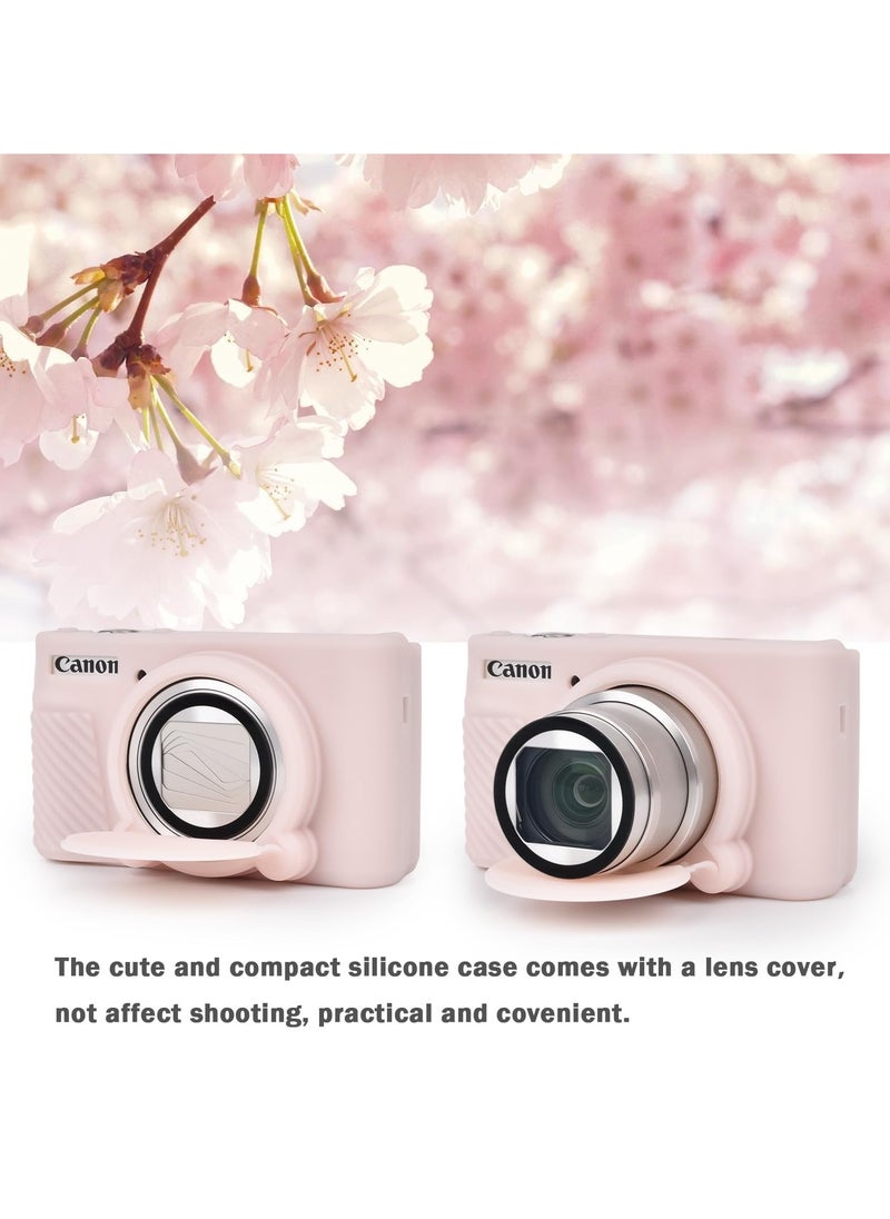 Silicone Camera Case for Canon PowerShot SX740 SX730 Digital Camera SX740 Camera Soft Case Cover Rubber Camera Sleeve with Removable Lens Cover (Jelly Pink)  - Image 5