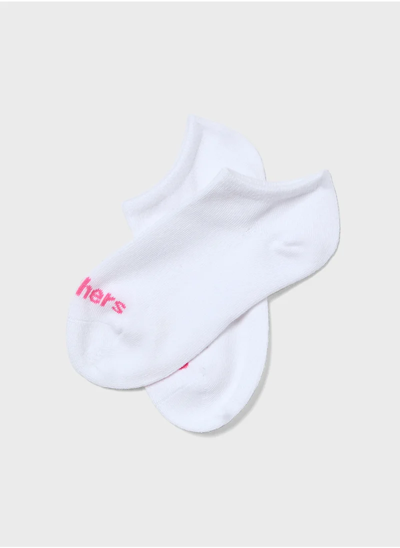 سكتشرز Kids 3 Pack No Show Socks