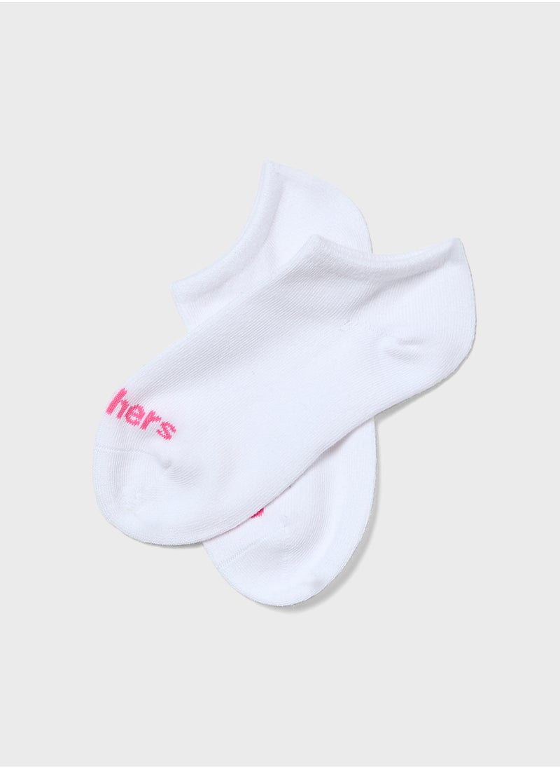 SKECHERS - Kids 3 Pack No Show Socks - Image 1