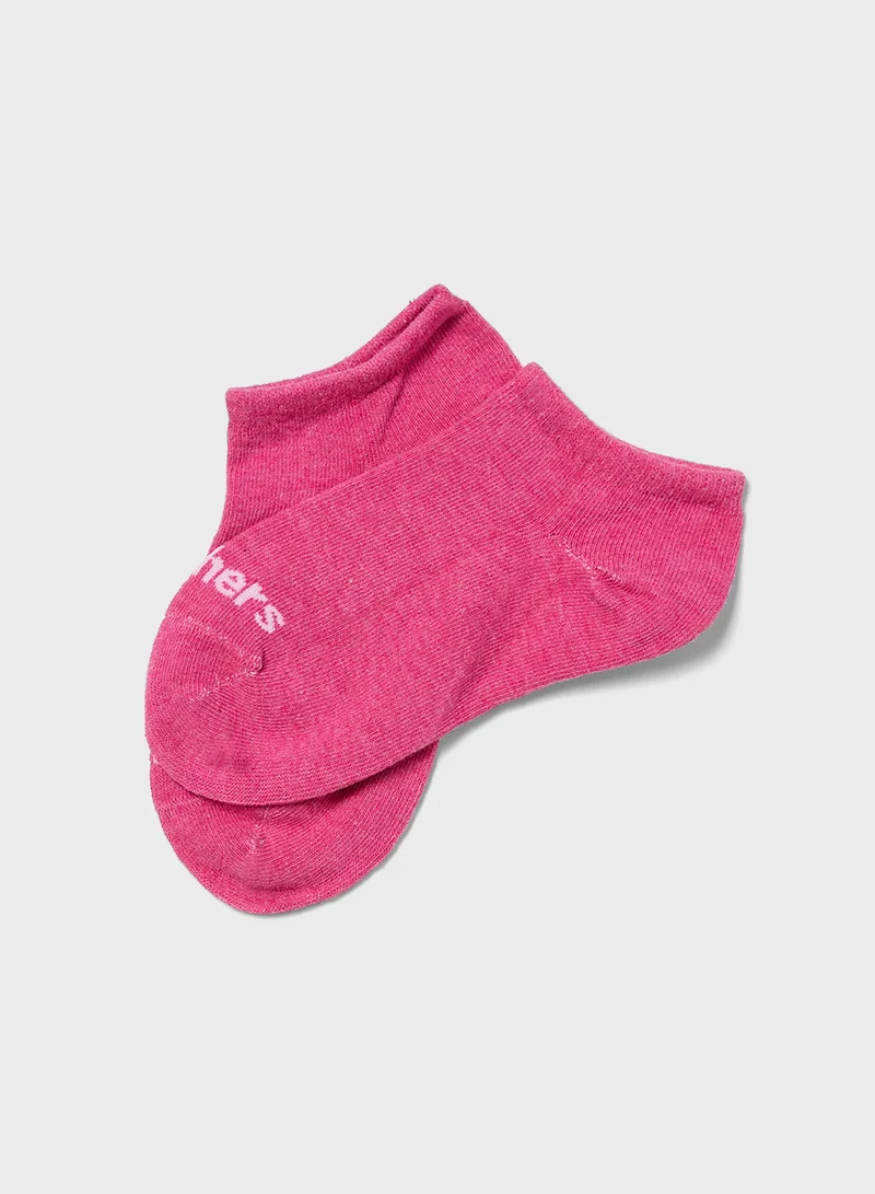 SKECHERS Kids 3 Pack No Show Socks