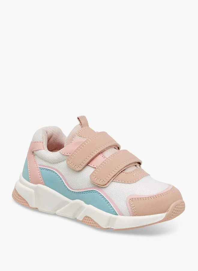 JUNIORS Colourblock Sneakers with Hook and Loop Closure