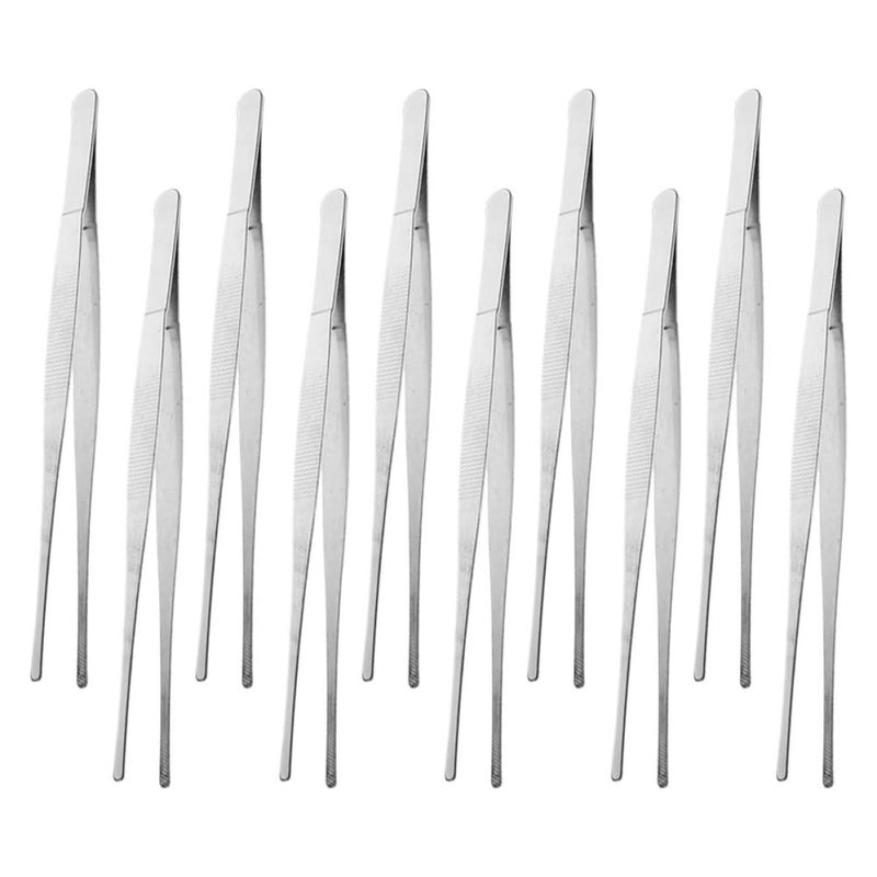10pcs Long Handle Garden Tweezers Set With Serrated Tips For Succulent Bonsai Care - Image 2