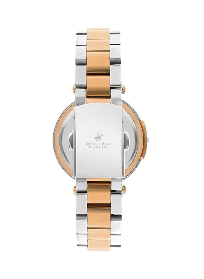 BEVERLY HILLS POLO CLUB Beverly Hills Polo Club Women's Y120 Movement Watch, Analog Display and Metal Strap - BP3333X.420, Silver