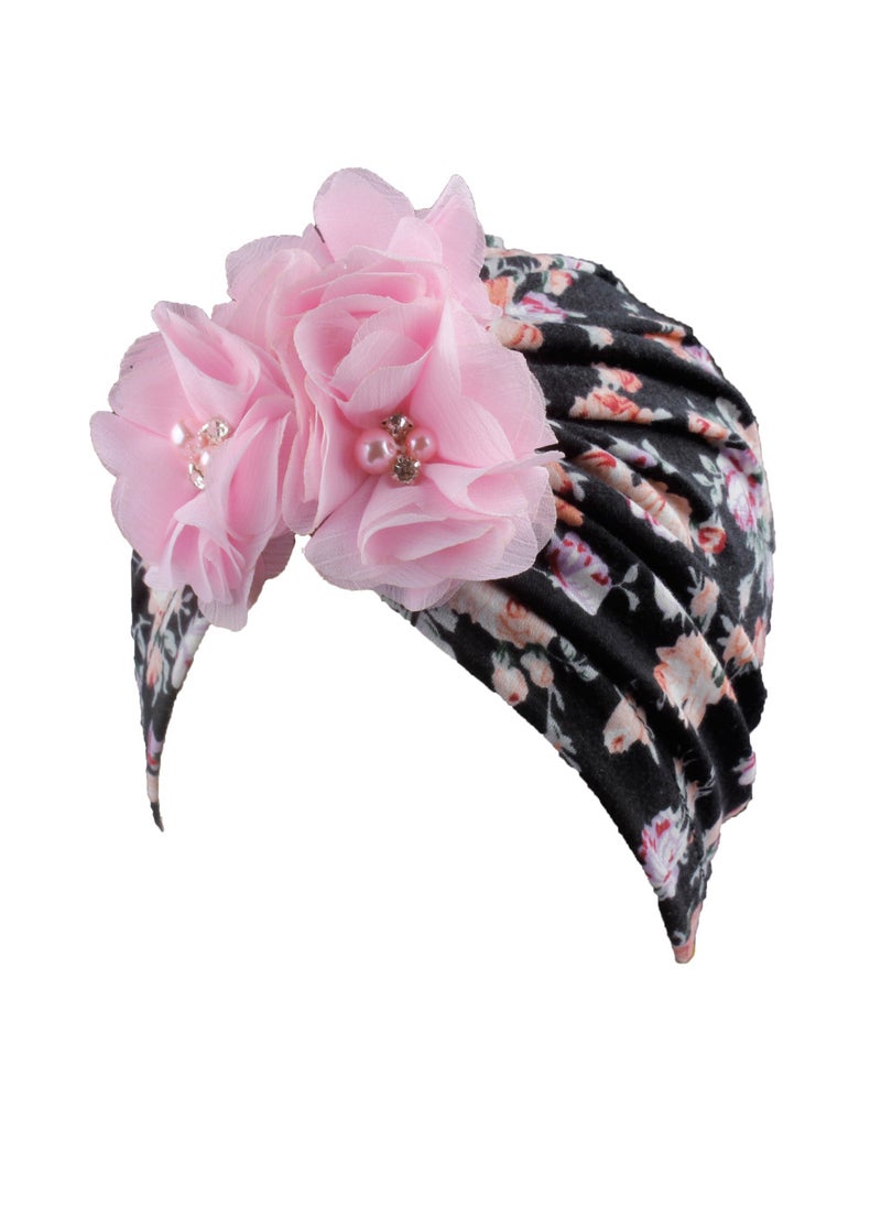 Generic - European and American New Printed Four Jewelry Baby Childrens Printed Headscarf Hat Baby Hair Accessories SpotSection C Section C - Image 1