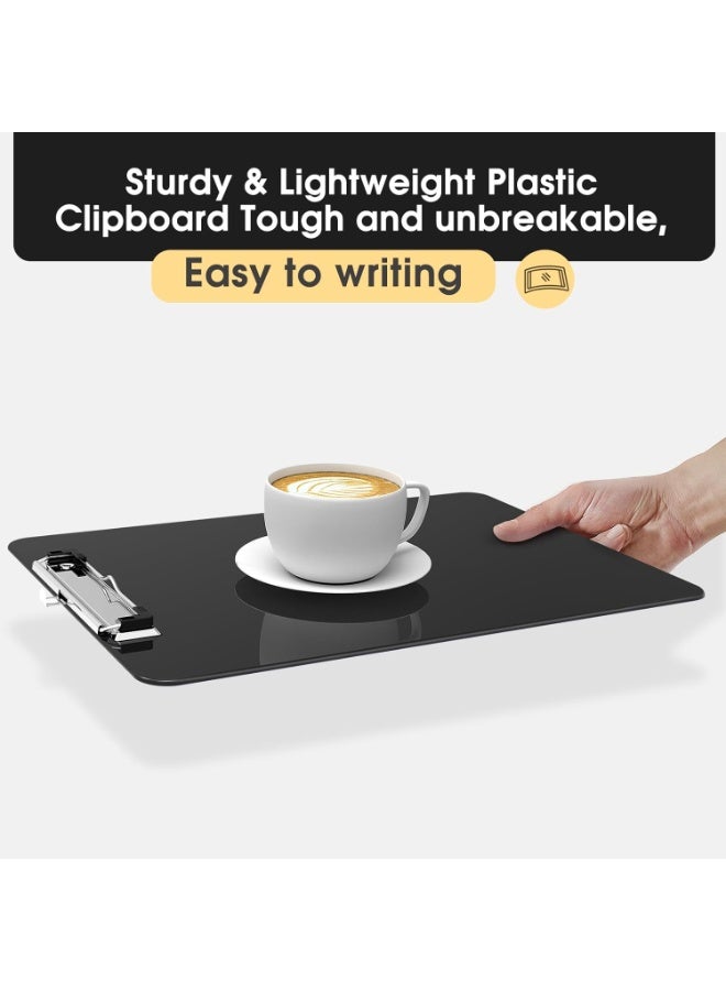 FAYET 6-Pack Mini Black Plastic Clipboards, Pocket-Sized Clip Boards for Notes, Receipts, Tickets, Offices, Restaurants, and Schools - Image 4