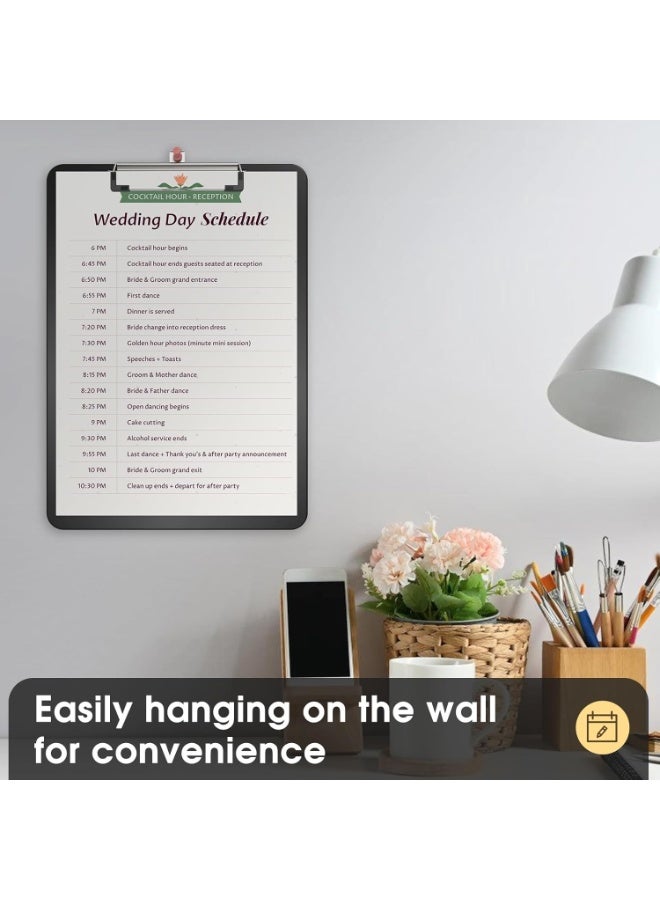 FAYET 6-Pack Mini Black Plastic Clipboards, Pocket-Sized Clip Boards for Notes, Receipts, Tickets, Offices, Restaurants, and Schools - Image 5