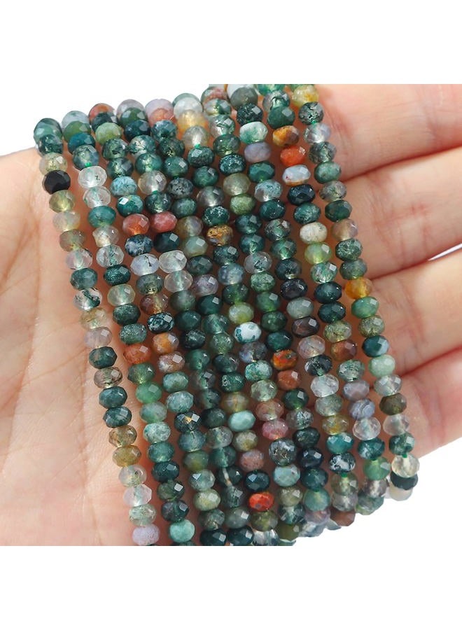 BEADIA Natural Indian Agate Beads 4x2mm 120pcs Faceted Rondelle Loose Semi Gemstone Beads for Jewelry Making Design - Image 3