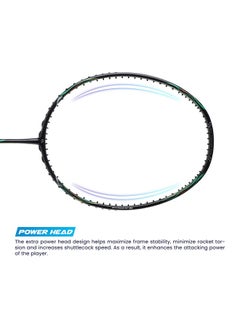 Apacs Asgardia Lite (73 Grams Ultra Lightweight) Made In Vietnam | Japanese Graphite Unstrung Badminton Racket With Full Cover | G2-4 1/8 Inches (Green)  - Image 4
