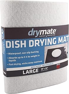 Drymate Dish Drying Mat, Premium XL Size (19" x 24"), Kitchen Dish Drying Pad Ã¢â‚¬â€œ Absorbent/Waterproof Ã¢â‚¬â€œ - Image 1