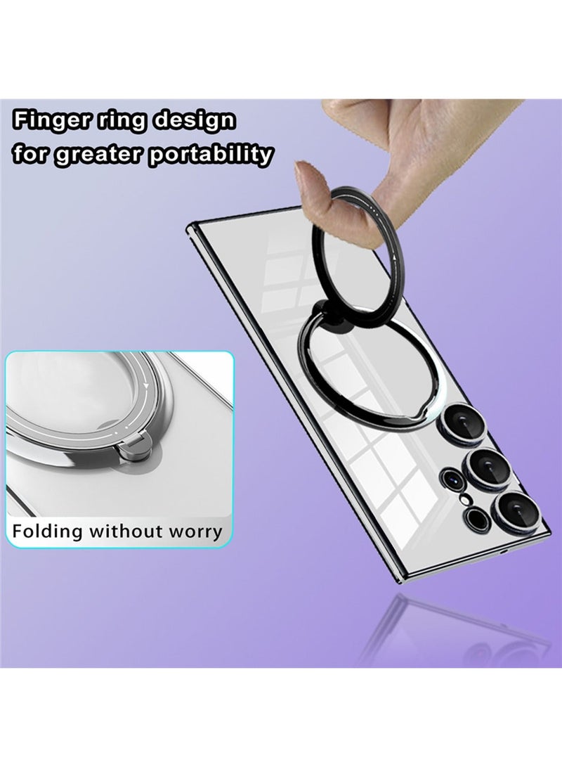 X-level Samsung Galaxy S24 Ultra Case Cover with 360 Rotation Magnetic Invisible Stand with MagSafe Wireless charging Comfortable Touch Translucent Back Cover Camera len Protector Shell for Galaxy S24 Ultra - Image 5