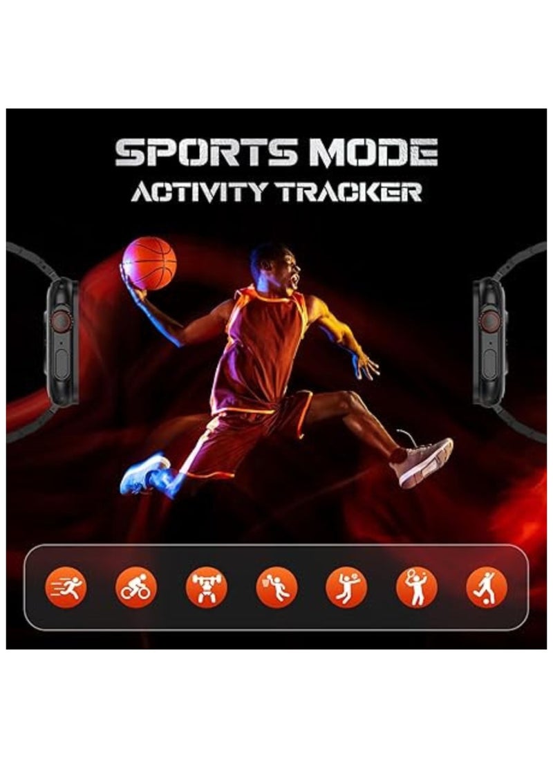 Fitness Smartwatch Call & Message, Heart Rate Monitor, GPS, Sleep Tracking, Step Counter, Waterproof, Music Control, Blood Oxygen Monitor, Customizable Watch Faces, Long Battery Life, Fitness Coaching, Multi-Sport Modes