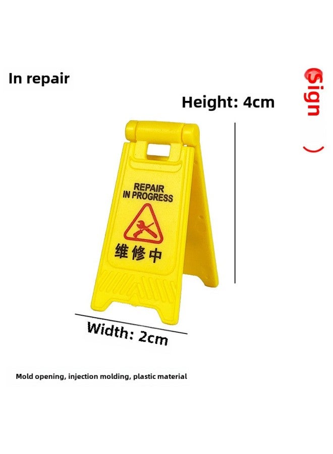 إسكدنيا إشارة مرورية لسرعة الطريق، مرآب انتظار السيارات، مخروط الطريق، نموذج سيارة، مشهد لعبة، زخارف، لافتات، لوحة ترخيص، تحت الأرض - اللون: علامة صيانة - Image 1