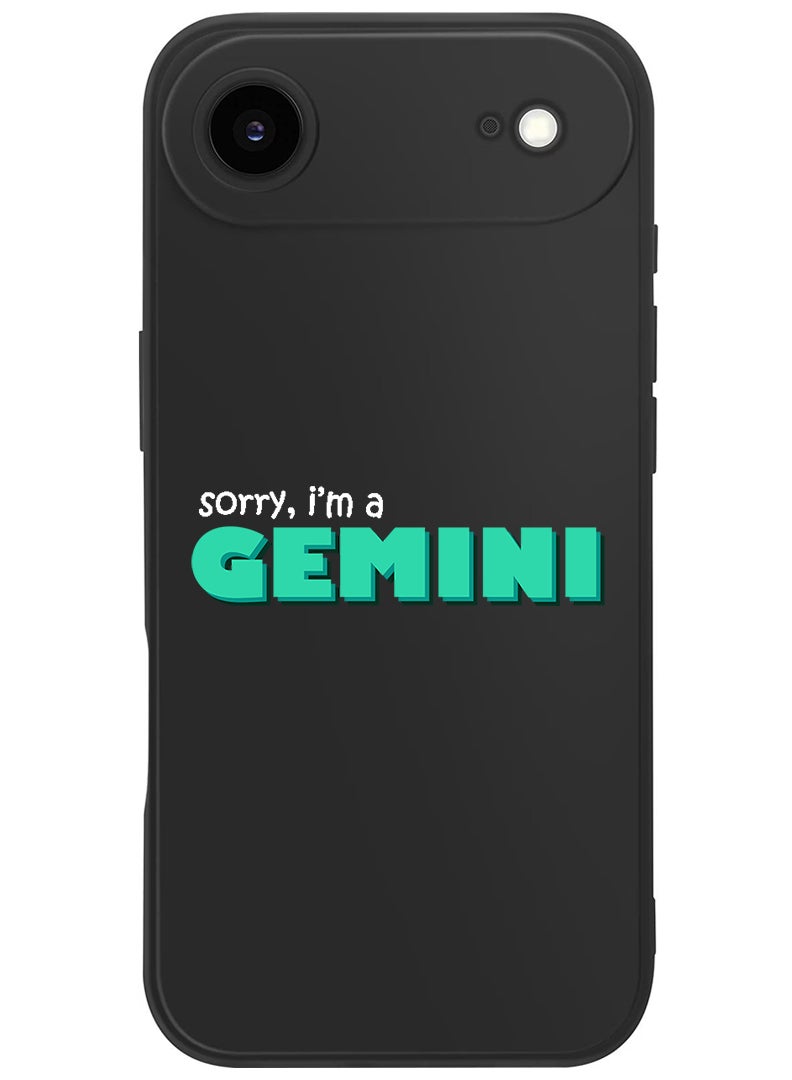 Theodor Protective Slim Fit Case Liquid Silicone Cover with Full Body Protection Anti-Scratch Shockproof Case For Apple iPhone 17 Air (Black) Gemini - White - Image 1