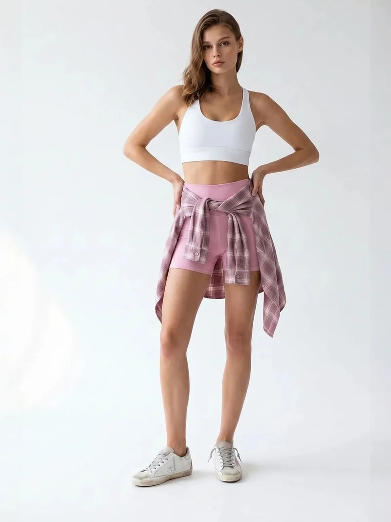 Mixray MIXRAY High-Waist Skinny Cycling Shorts