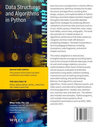 Data Structures and Algorithms in Python (An Indian Adaptation) - pzsku/ZACC44CD54605394AD865Z/45/1760809539/a6b87421-2ca4-4231-821d-5b73a61b01e7
