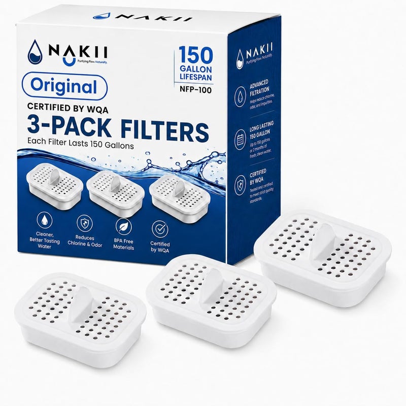 Nakii فلتر بديل لإبريق الماء ناكي لطراز NFP-100، 3 قطع - Image 1