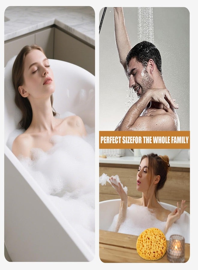 CartHome Natural Sponge For Shower, Bath Sponge, Bathing and Gentle Skin Cleansing, Large Pore High-Density Design for Use, Yellow Colour, Comfortable Touch Body Washing Accessory - Image 5
