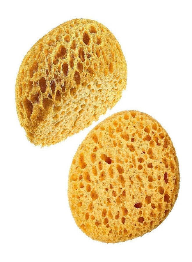 CartHome Natural Sponge For Shower, Bath Sponge, Bathing and Gentle Skin Cleansing, Large Pore High-Density Design for Use, Yellow Colour, Comfortable Touch Body Washing Accessory - Image 1