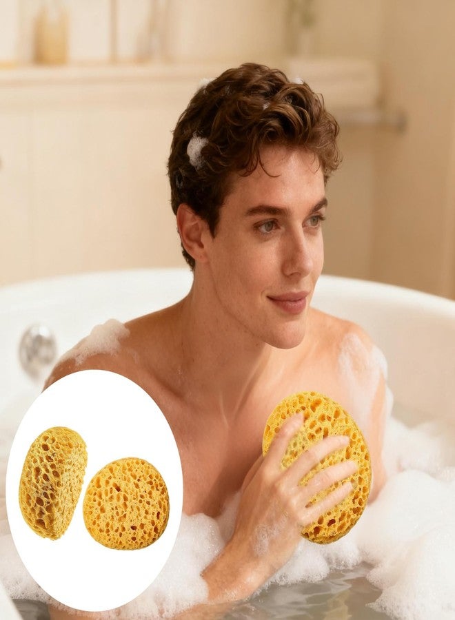 CartHome Natural Sponge For Shower, Bath Sponge, Bathing and Gentle Skin Cleansing, Large Pore High-Density Design for Use, Yellow Colour, Comfortable Touch Body Washing Accessory - Image 4