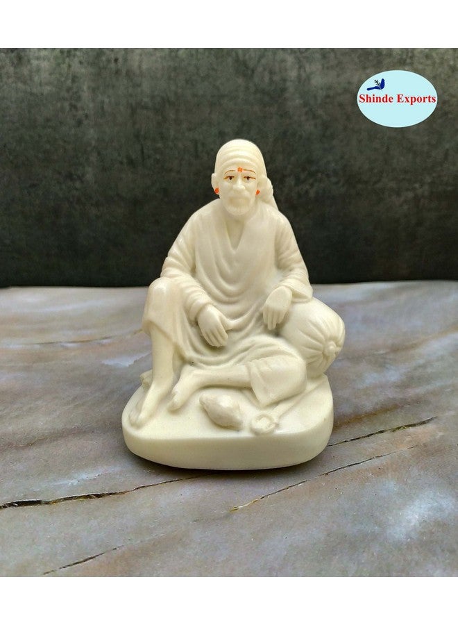 SHINDE EXPORTS shirdi saibaba Idol Marble/saibaba Idol for car Dashboard 11 cm - Image 3
