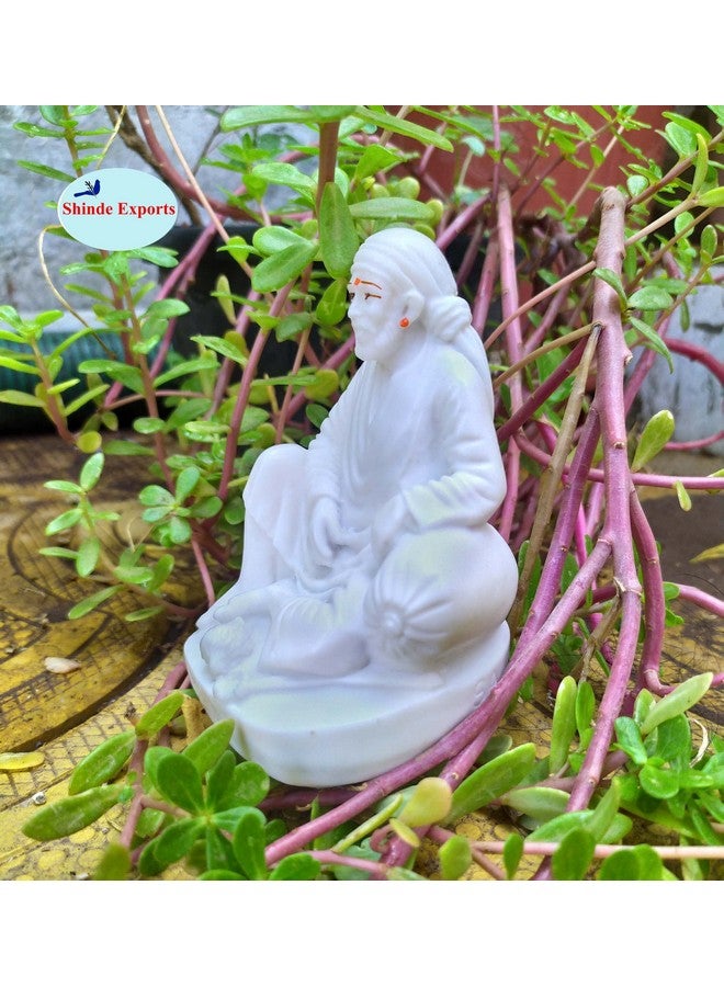 SHINDE EXPORTS shirdi saibaba Idol Marble/saibaba Idol for car Dashboard 11 cm - Image 4