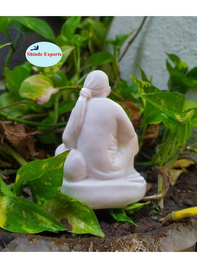 SHINDE EXPORTS shirdi saibaba Idol Marble/saibaba Idol for car Dashboard 11 cm - Image 5