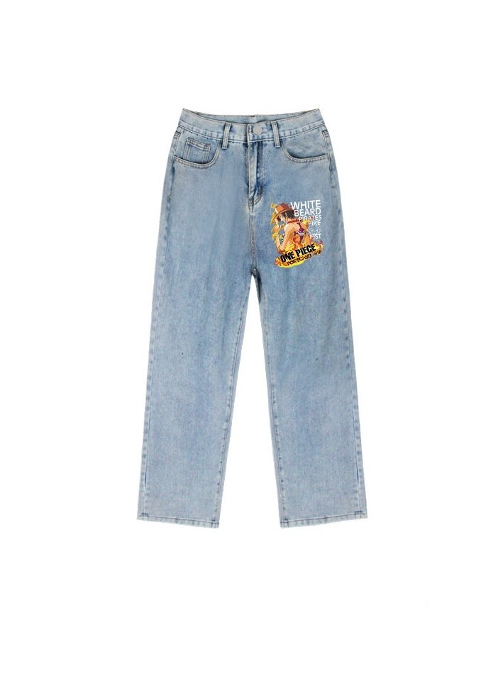 KUYING New One Piece Wide Leg Casual Jeans  - Image 1