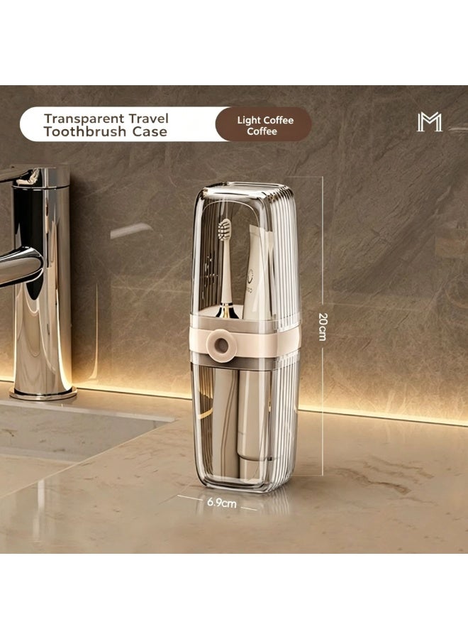 Travel Toothbrush Holder Set, Portable Toothpaste Storage Organizer with Cup and Toothbrush Holder, Lightweight Bathroom Storage for Home and Travel Use - Image 1