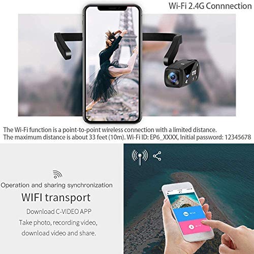 ORDRO Camcorder 4K Head Mounted Camera EP6 Wearable Video Camera FHD 1080P 60FPS Vlog Video Recorder WiFi Hands-Off Camera Webcam (32GB Memory Card Included) - Image 5