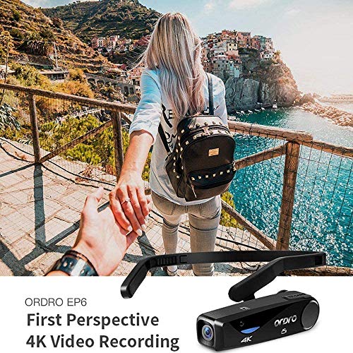 ORDRO Camcorder 4K Head Mounted Camera EP6 Wearable Video Camera FHD 1080P 60FPS Vlog Video Recorder WiFi Hands-Off Camera Webcam (32GB Memory Card Included) - Image 2