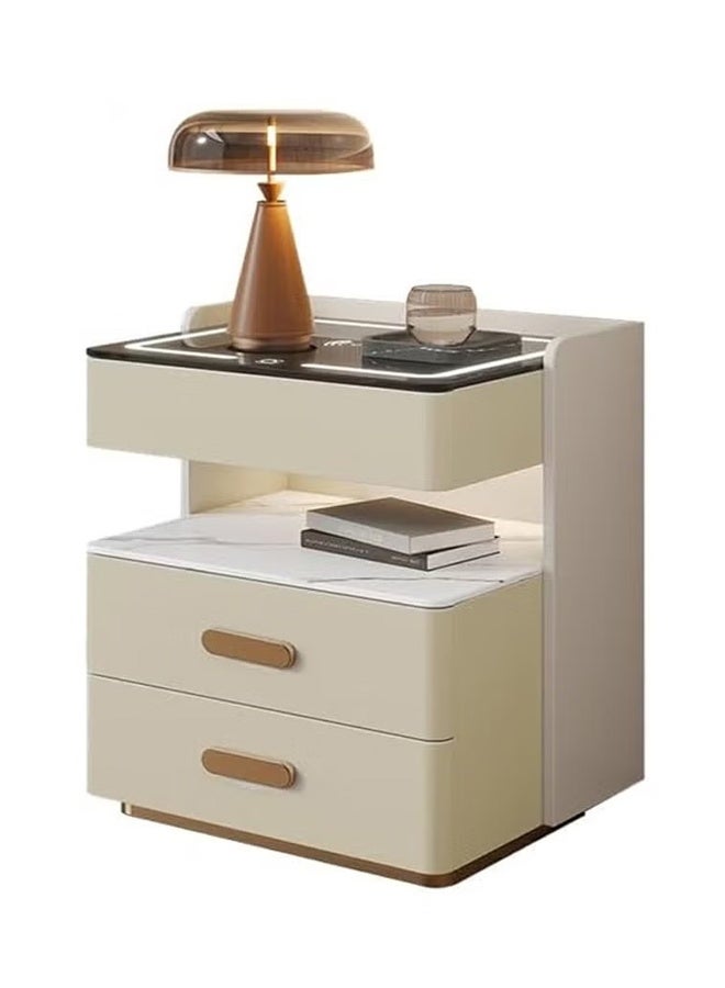 keke Smart Bedside Cabinet with LED Mirror, Wireless Charging & BT Speaker - Image 3