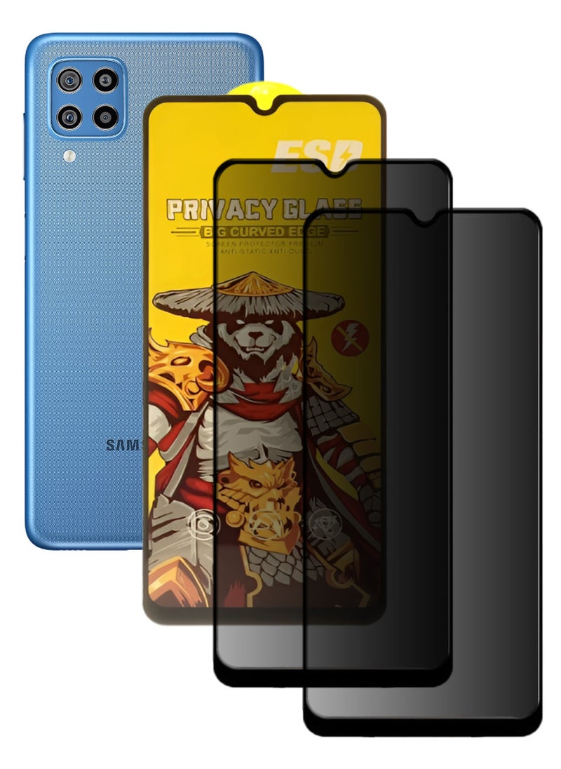 ESD 2 Pieces Tempered Dustproof Privacy Glass Screen Protector Compatible For Samsung Galaxy F22 - Image 1