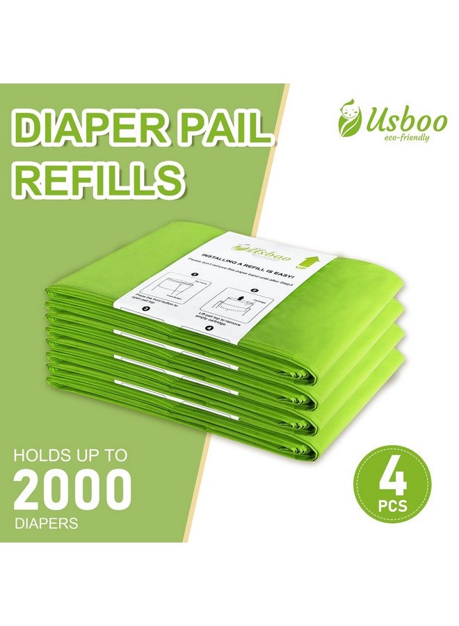 USBOO Refills Compatible with Dekor CLASSIC Diaper Pail Refills | 4 Pack | Disposable Diaper Pail Refill | Extra Thickness | Quick & Easy to Replace | Cherry Blossom Scented | Holds up to 2000 Diapers - Image 5