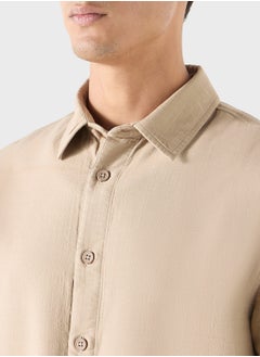 Iconic Iconic Textured Shirt with Short Sleeves  - Image 3