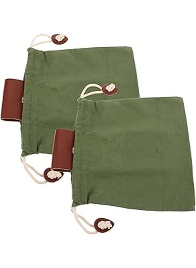 Canvas Foraging Pouch Foldable Outdoor Belt Bag for Fruit Picking Hiking Camping - Image 1