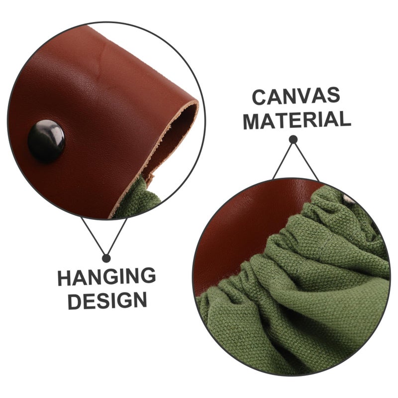Canvas Foraging Pouch Foldable Outdoor Belt Bag for Fruit Picking Hiking Camping - Image 4