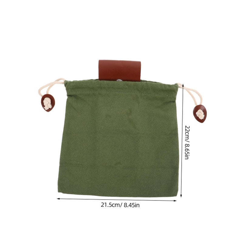 Canvas Foraging Pouch Foldable Outdoor Belt Bag for Fruit Picking Hiking Camping - Image 3