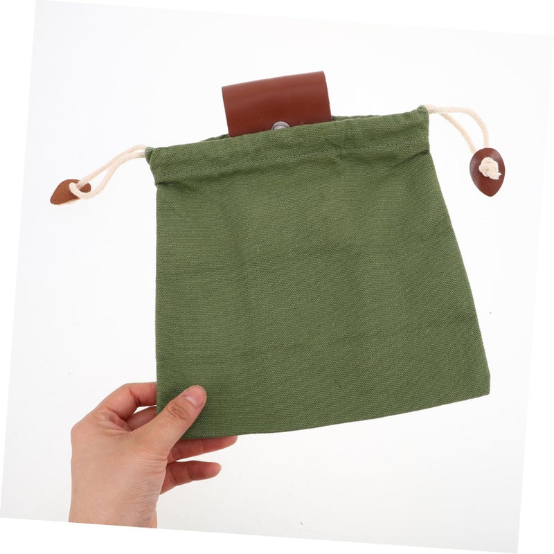 Canvas Foraging Pouch Foldable Outdoor Belt Bag for Fruit Picking Hiking Camping - Image 5