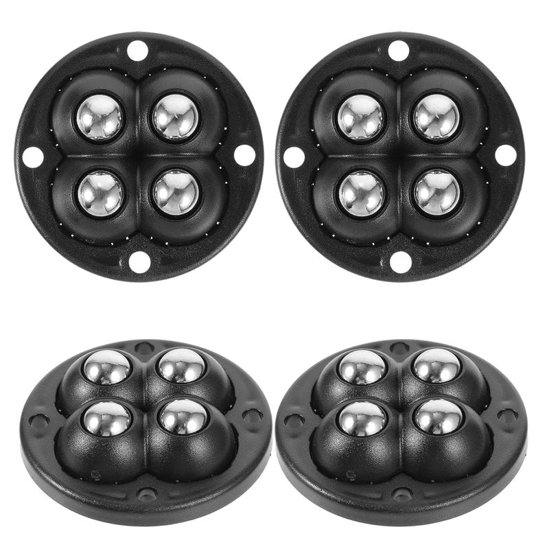 4Pcs Self Adhesive Mini Swivel Casters Wheels For Furniture Storage Bins Trash Cans - Image 1