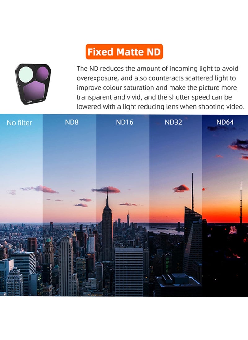 SYOSI - SYOSI ND Filter Set Compatible with DJI Mavic 3 Pro, 4 Pcs Polarizing Neutral Density Filters ND8, ND16, ND32, ND64 Variable ND Filter with Ultra Slim Frame Multi Coated HD Optical Glass - Image 1