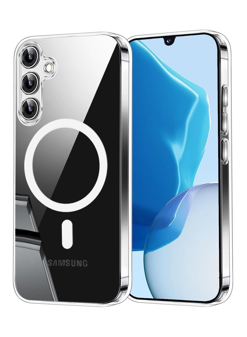 for Samsung Galaxy A55 5G Case Clear [Compatible with Magsafe] [Strong Magnet] [Non-Yellowing] Magnetic Slim Thin Bumper Phone Cover, Lightweight, and Durable Clear  - Image 1