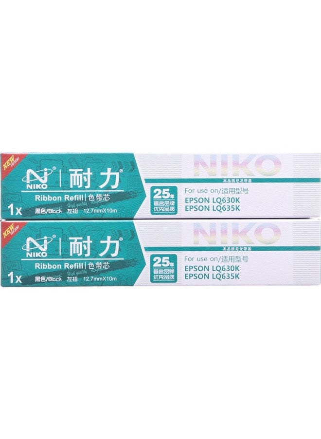 Niko Naili N Lq630Kii Black Ribbon Cartridge, 10-Pack, Compatible With Epson Lq730K, Lq630K, Lq615, Lq635K, Lq735K Printers - Image 2